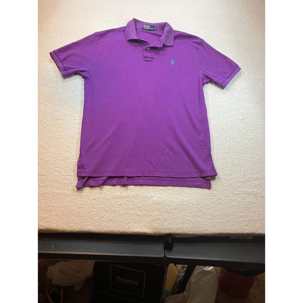 Polo Ralph Lauren Mens Purple Short Sleeve Polo Shirt Size Medium